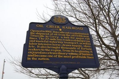 Oil Creek Railroad Marker image. Click for full size.
