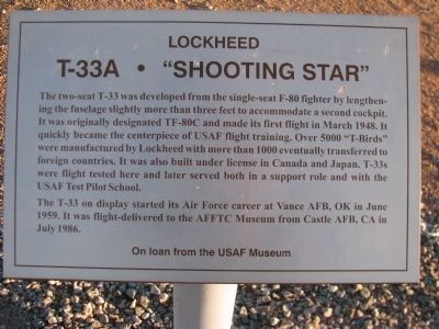 T-33A “Shooting Star” Marker image. Click for full size.