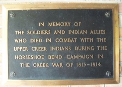 Horseshoe Bend Campaign Combatants Marker image. Click for full size.