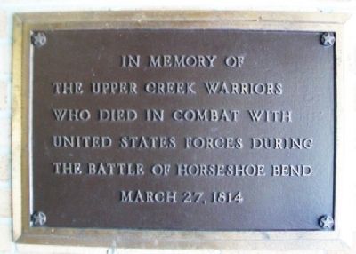 Horseshoe Bend Campaign Combatants Marker image. Click for full size.