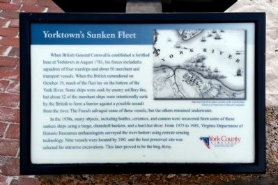Yorktown's Sunken Fleet Marker image. Click for full size.