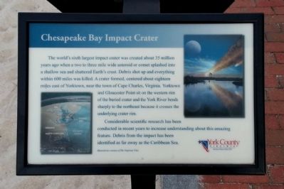 Chesapeake Bay Impact Crater Marker. Click for full size. Chesapeake Bay Impact Crater Marker image. Click for full size.