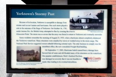 Yorktown's Stormy Past Marker. Click for full size. Yorktown's Stormy Past Marker image. Click for full size.