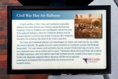Civil War Hot-Air Balloons Marker. Click for full size. Civil War Hot-Air Balloons Marker image. Click for full size.