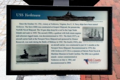 USS <i>Yorktown</i> Marker image. Click for full size.