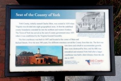 Seat of the County of York Marker. Click for full size. Seat of the County of York Marker image. Click for full size.