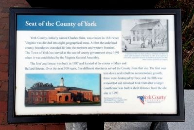 Seat of the County of York Marker image. Click for full size.