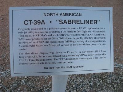 CT-39A - "Sabreliner" Marker. Click for full size. CT-39A - "Sabreliner" Marker image. Click for full size.