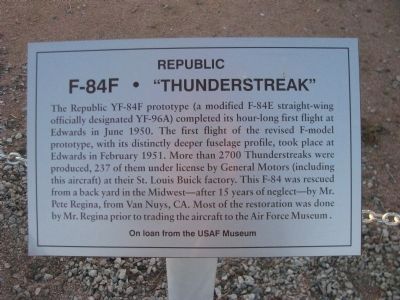 F-84F - "Thunderstreak" Marker image. Click for full size.