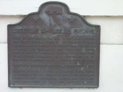 Ah Louis Store Marker image. Click for full size.
