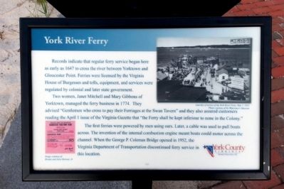York River Ferry Marker image. Click for full size.