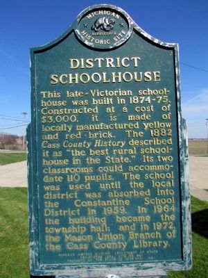 District Schoolhouse Marker. Click for full size. District Schoolhouse Marker image. Click for full size.