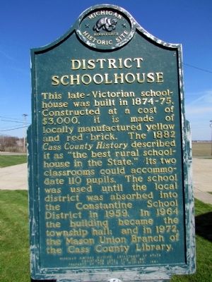 District Schoolhouse Marker image. Click for full size.