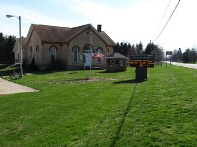 District No. 5 Schoolhouse and Bell. Click for full size. District No. 5 Schoolhouse and Bell image. Click for full size.