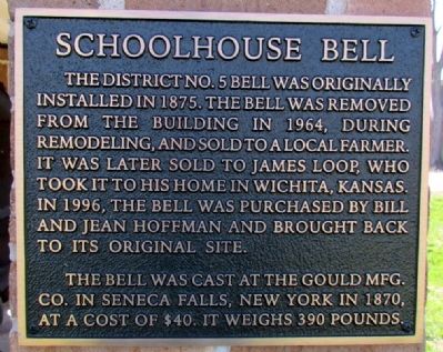 Schoolhouse Bell Marker image. Click for full size.
