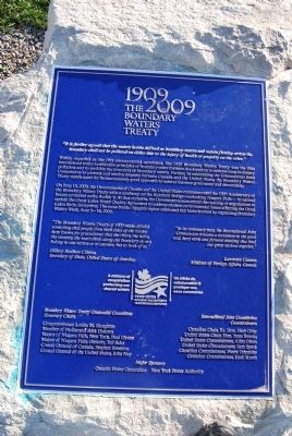 The Boundary Waters Treaty Marker image. Click for full size.