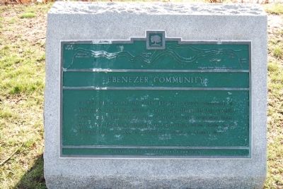 Ebenezer Community Marker. Click for full size. Ebenezer Community Marker image. Click for full size.