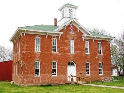 Prescott School and Marker. Click for full size. Prescott School and Marker image. Click for full size.