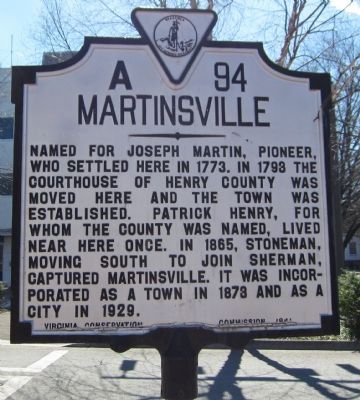 Martinsville Marker image. Click for full size.