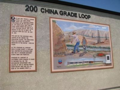 Oildale Waits Drilling Company Marker and Mural. Click for full size. Oildale Waits Drilling Company Marker and Mural image. Click for full size.