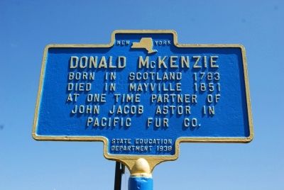 Donald McKenzie Marker. Click for full size. Donald McKenzie Marker image. Click for full size.