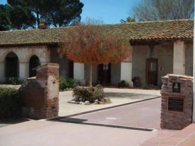 Mission San Miguel Arcangel Marker and Plaques image. Click for full size.