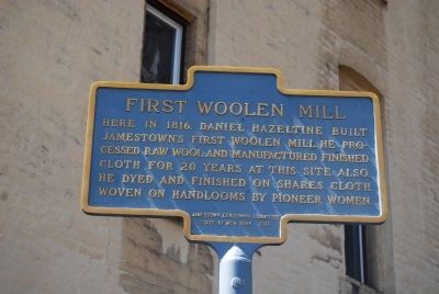 First Woolen Mill Marker image. Click for full size.