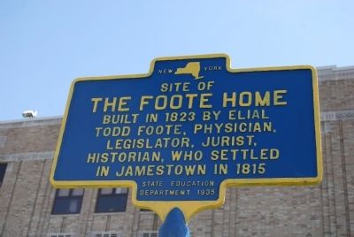 Site of the Foote Home Marker. Click for full size. Site of the Foote Home Marker image. Click for full size.
