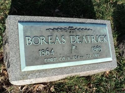 Grave of Corp. Boreas Deatrick image. Click for full size.