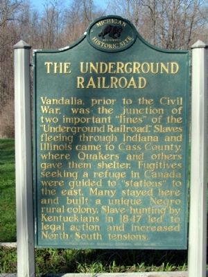 The Underground Railroad Marker. Click for full size. The Underground Railroad Marker image. Click for full size.