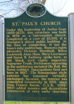 St. Paul's Church Marker image. Click for full size.