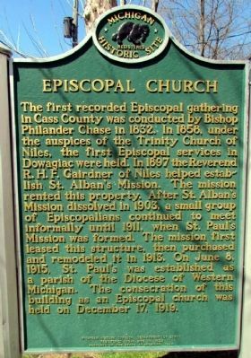 Episcopal Church Marker. Click for full size. Episcopal Church Marker image. Click for full size.