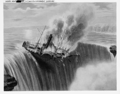 <i>Destruction of the American Steamboat "Caroline"</i> image. Click for full size.