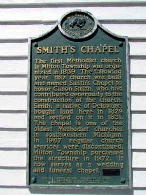 Smith's Chapel Marker image. Click for full size.