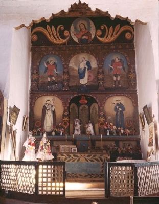 Main Altar, San José de Gracias, Las Trampas, New Mexico. Click for full size. Main Altar, San José de Gracias, Las Trampas, New Mexico image. Click for full size.