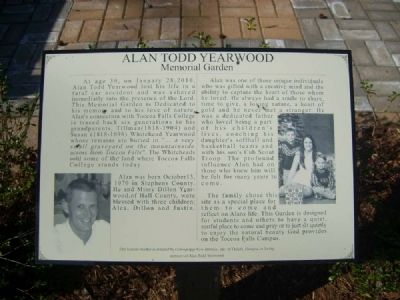 Alan Todd Yearwood Memorial Garden Marker image. Click for full size.
