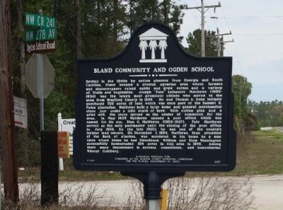 Bland Community and Ogden School Marker image. Click for full size.