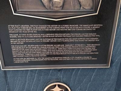 The Immaculate Reception Marker image. Click for full size.