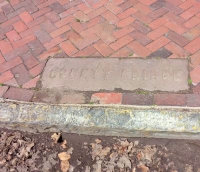 Sheriff's Office and County Prison-Curb Site inscription. Click for full size. Sheriff's Office and County Prison-Curb Site inscription image. Click for full size.