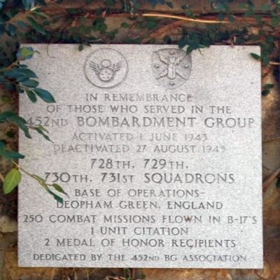 452nd Bomb Group Marker image. Click for full size.