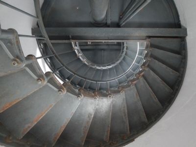 Point Arena Lighthouse Stairway. Click for full size. Point Arena Lighthouse Stairway image. Click for full size.