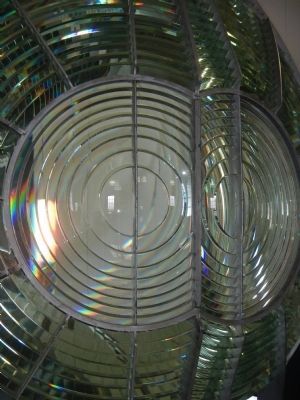 The Point Arena Lighthouse's Fresnel Lens. Click for full size. The Point Arena Lighthouse's Fresnel Lens image. Click for full size.