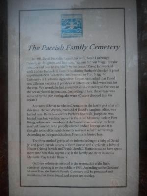 The Parrish Family Cemetery Marker image. Click for full size.