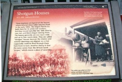 Shotgun Houses Marker image. Click for full size.
