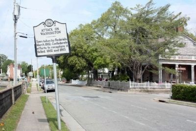 Attack On Washington Marker at West Main Street near Van Norden Street image. Click for full size.