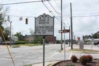 Burning Of Washington Marker seen along Bridge Street (Business US 17 ) , looking south image. Click for full size.