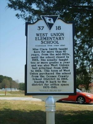 West Union Elementary School Marker image. Click for full size.