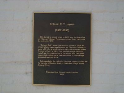 Colonel R.T. Jaynes Marker. Click for full size. Colonel R.T. Jaynes Marker image. Click for full size.
