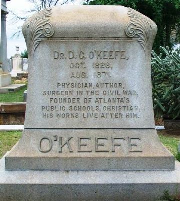 Dr. Daniel Cornelius O'Keefe Monument image. Click for full size.