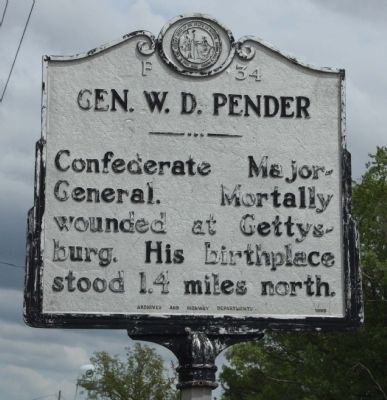 Gen. W. D. Pender Marker image. Click for full size.